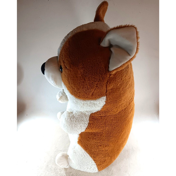Corgi Dog Plushie Red Fawn Pied 24" Plushie - Picture 3 of 5